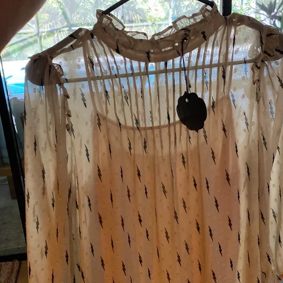 NWT ee:some Lightening Bolt Tiered Dress |Size Small - Picture 11 of 12